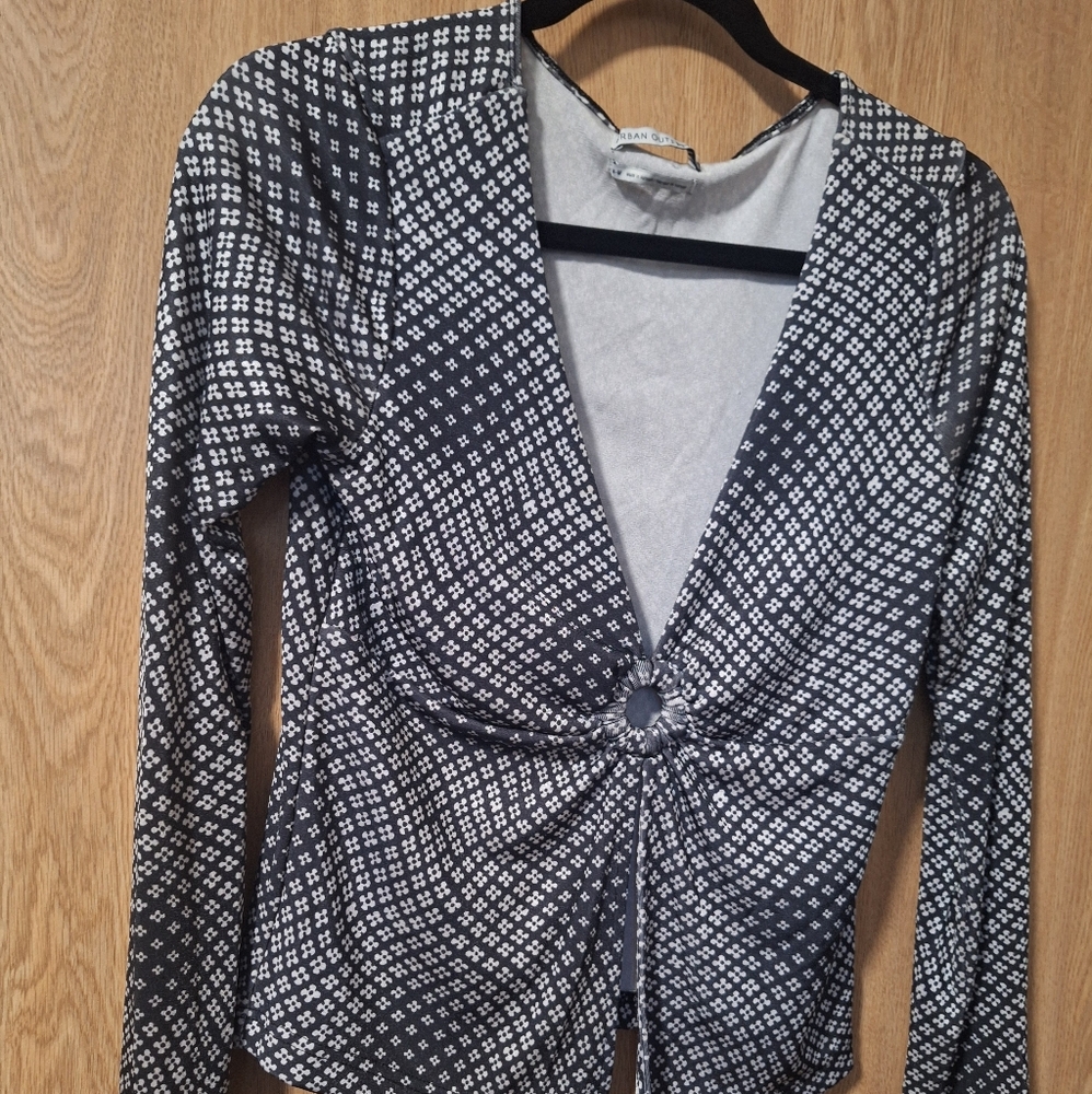 Black and White Patterned Blazer